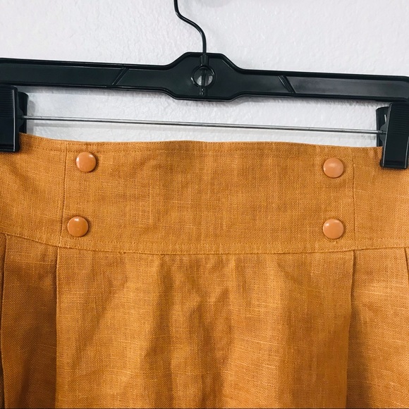 Lily Chao Couture Tan Linen Skirt 16 - Picture 7 of 9